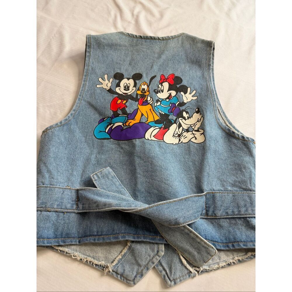 Mickey By Jerry Leigh Mickey Mouse Vintage Y2K Women’s Denim Vest Size Medium